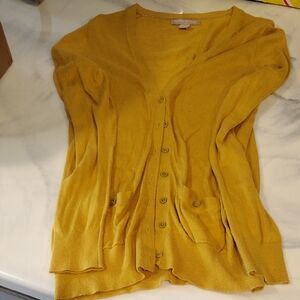 Banana Republic Yellow Cardigan Sweater